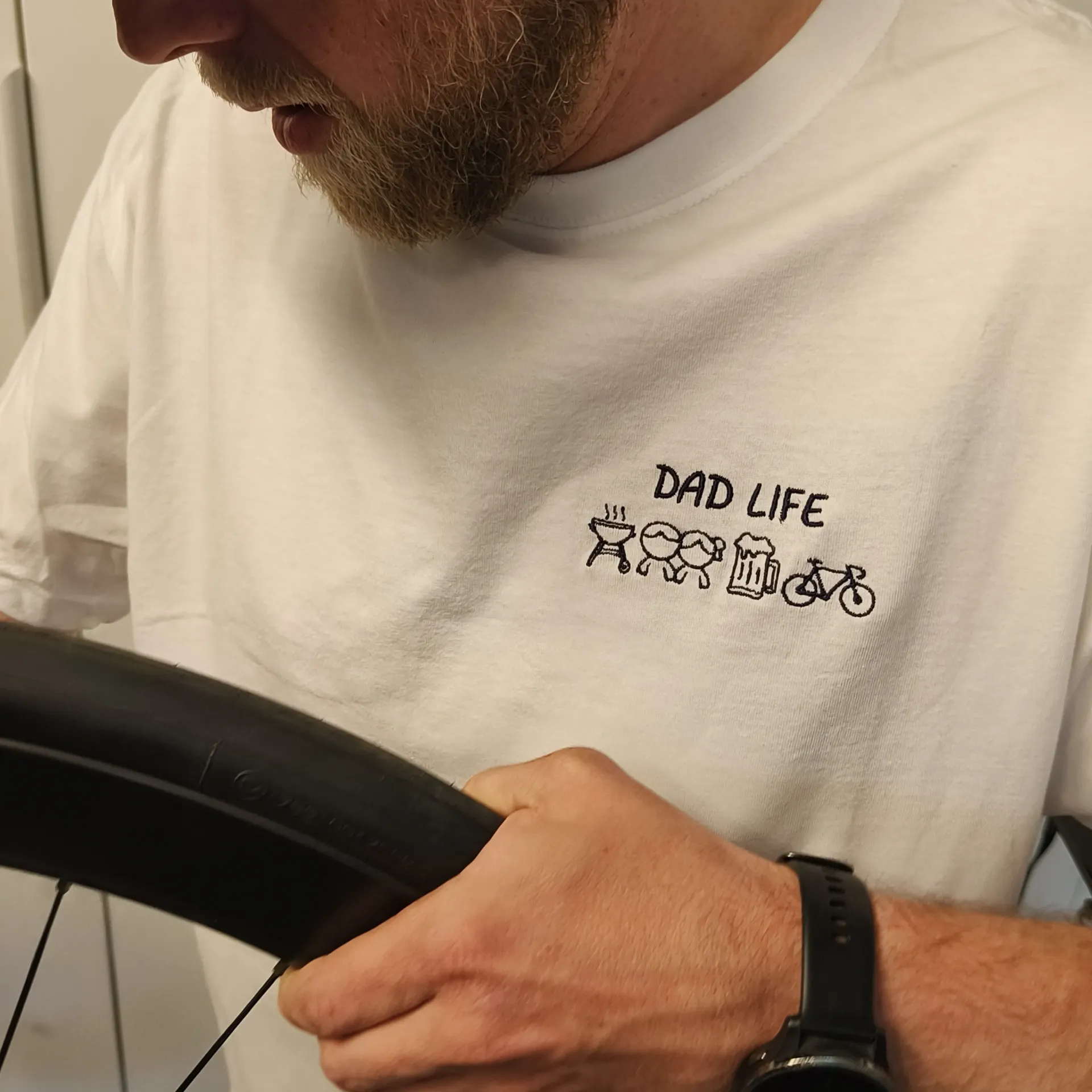 T-SHIRT DADLIFE (MEDIUM, Wit)
